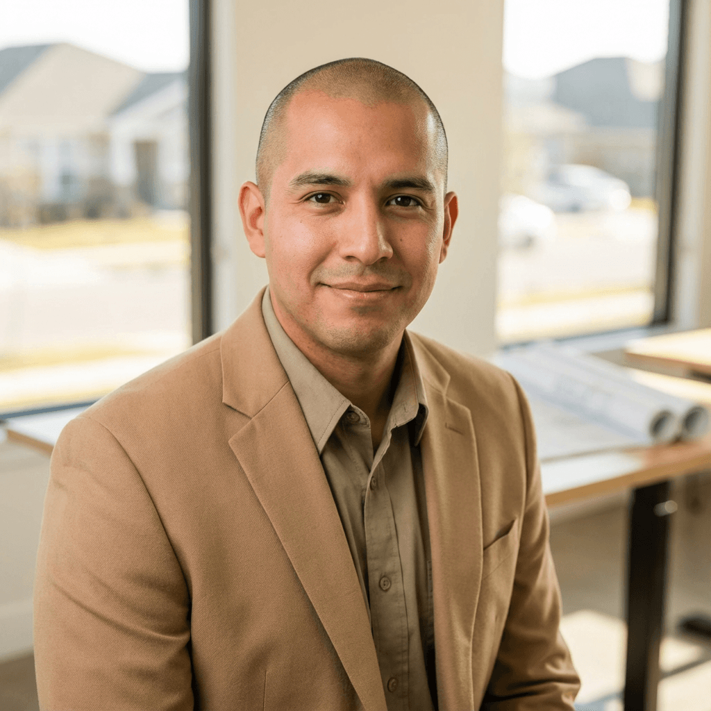 Male in his mid 40s, White, calm professional demeanor appropriate for legal services