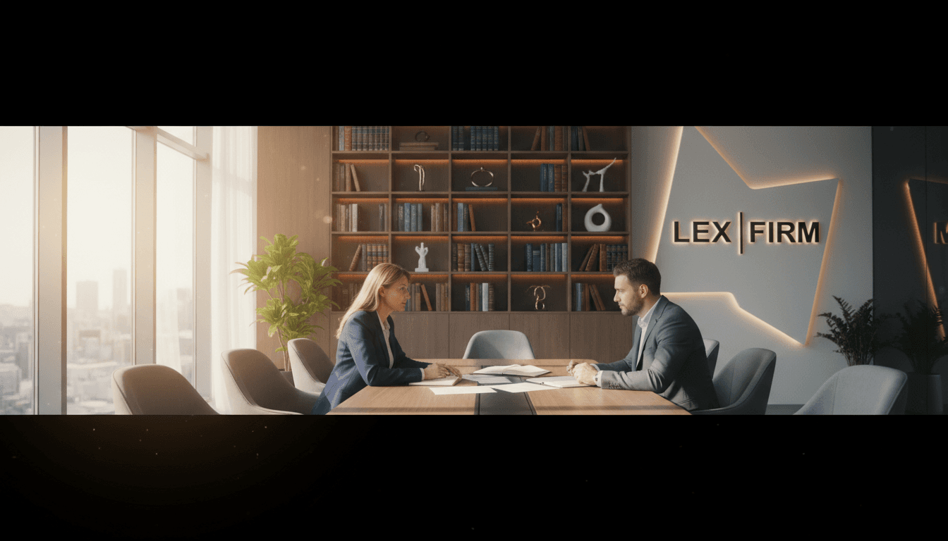 James Salmons meeting with a client in a professional law office setting